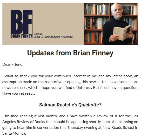 View Brian Finney's Seventh Newsletter